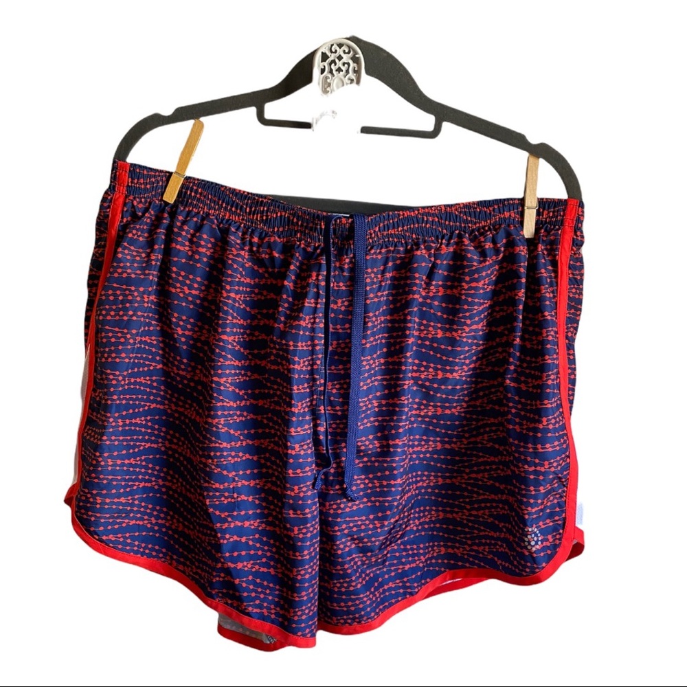 Be Inspired Red, White and Navy fully lined Athletic Shorts.  EUC.  1X.  Worn 1X